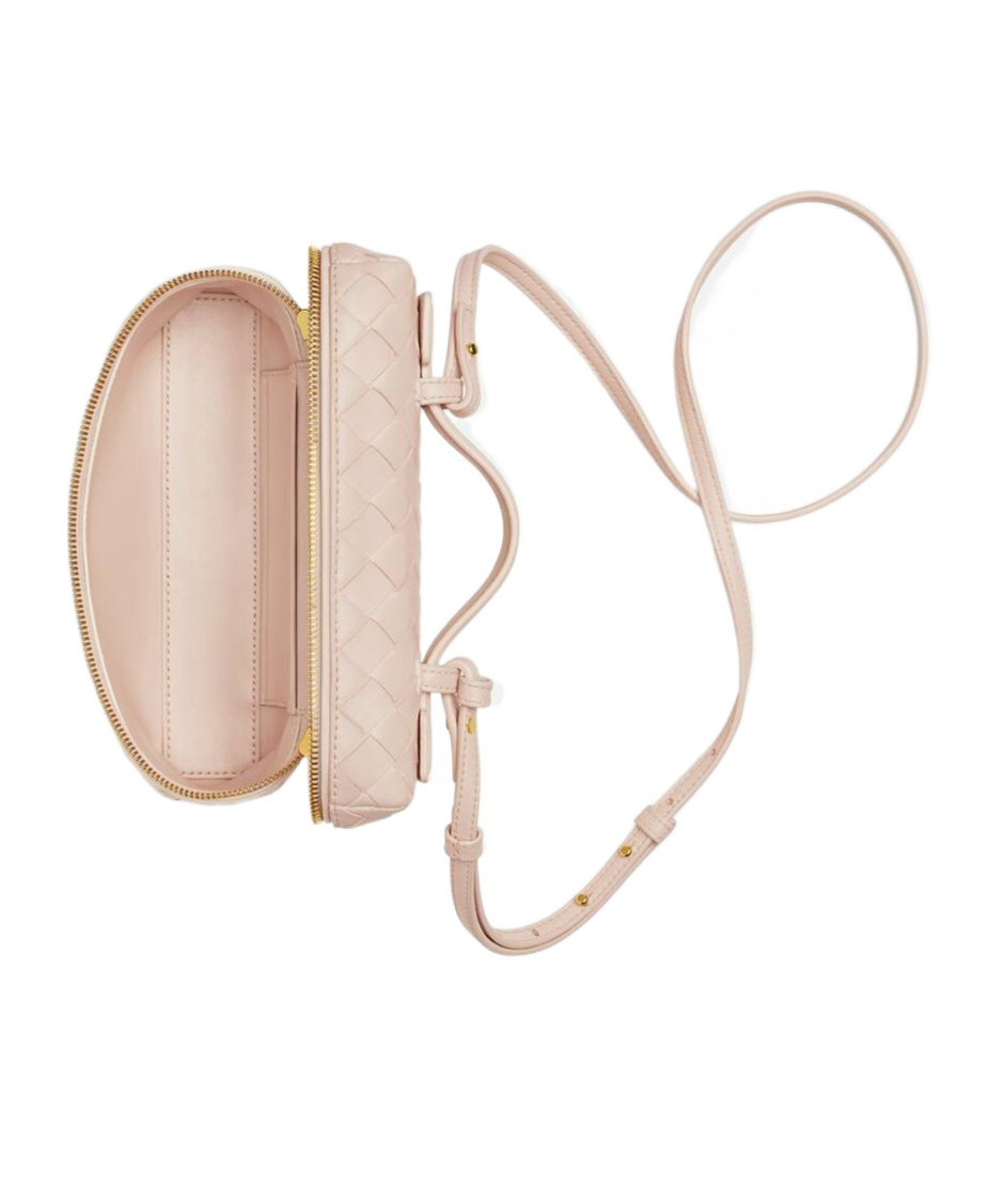 Bottega Veneta Intrecciato Leather Convertible Vanity Case In Nude