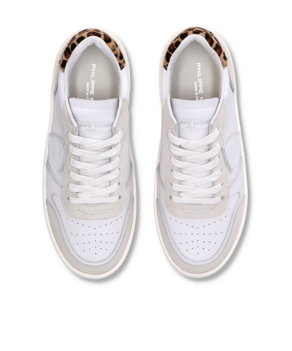 Philippe Model Logo Patch Low-top Sneakers In White