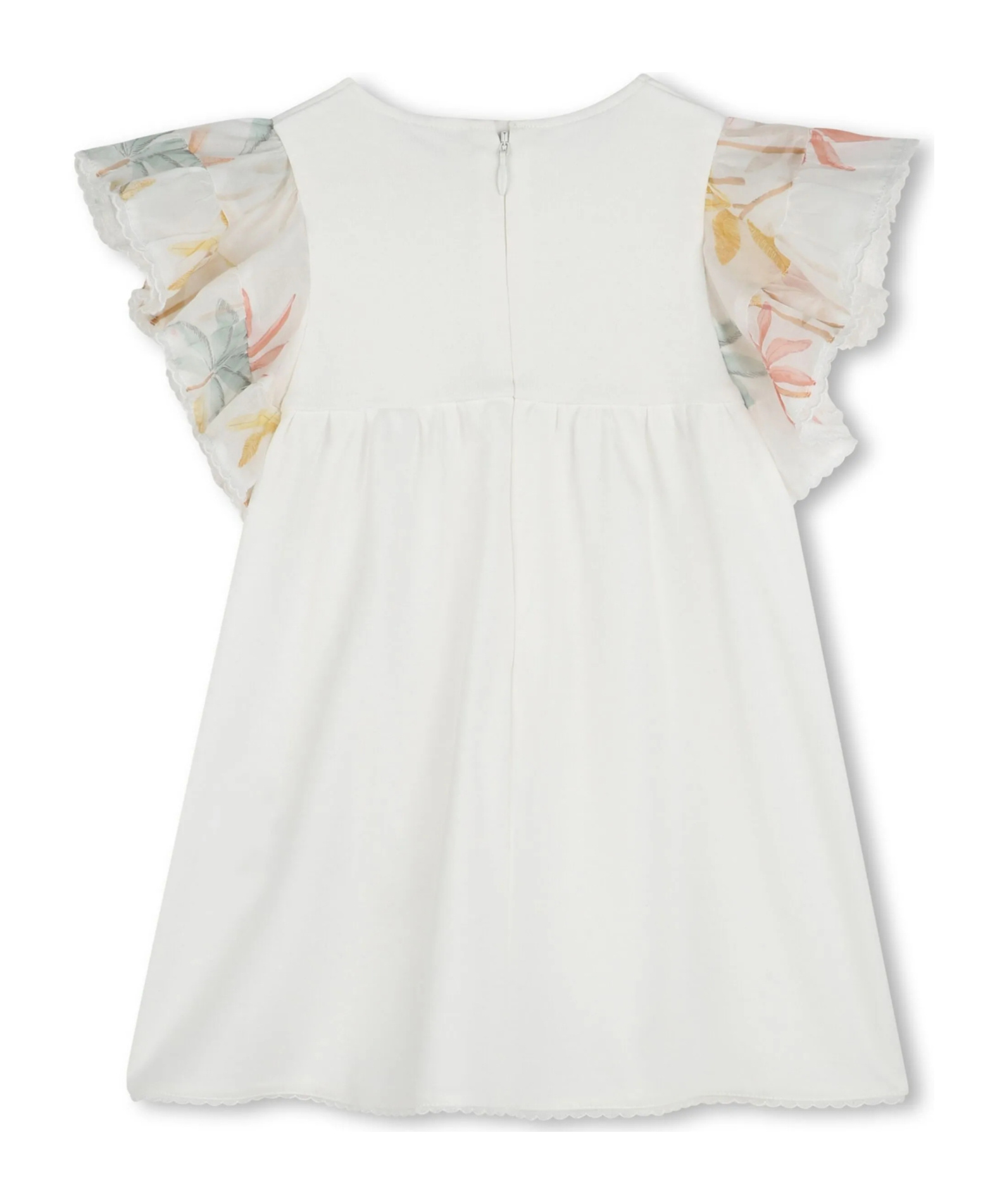 Chloé Organic Cotton Short Sleeve Dress In White