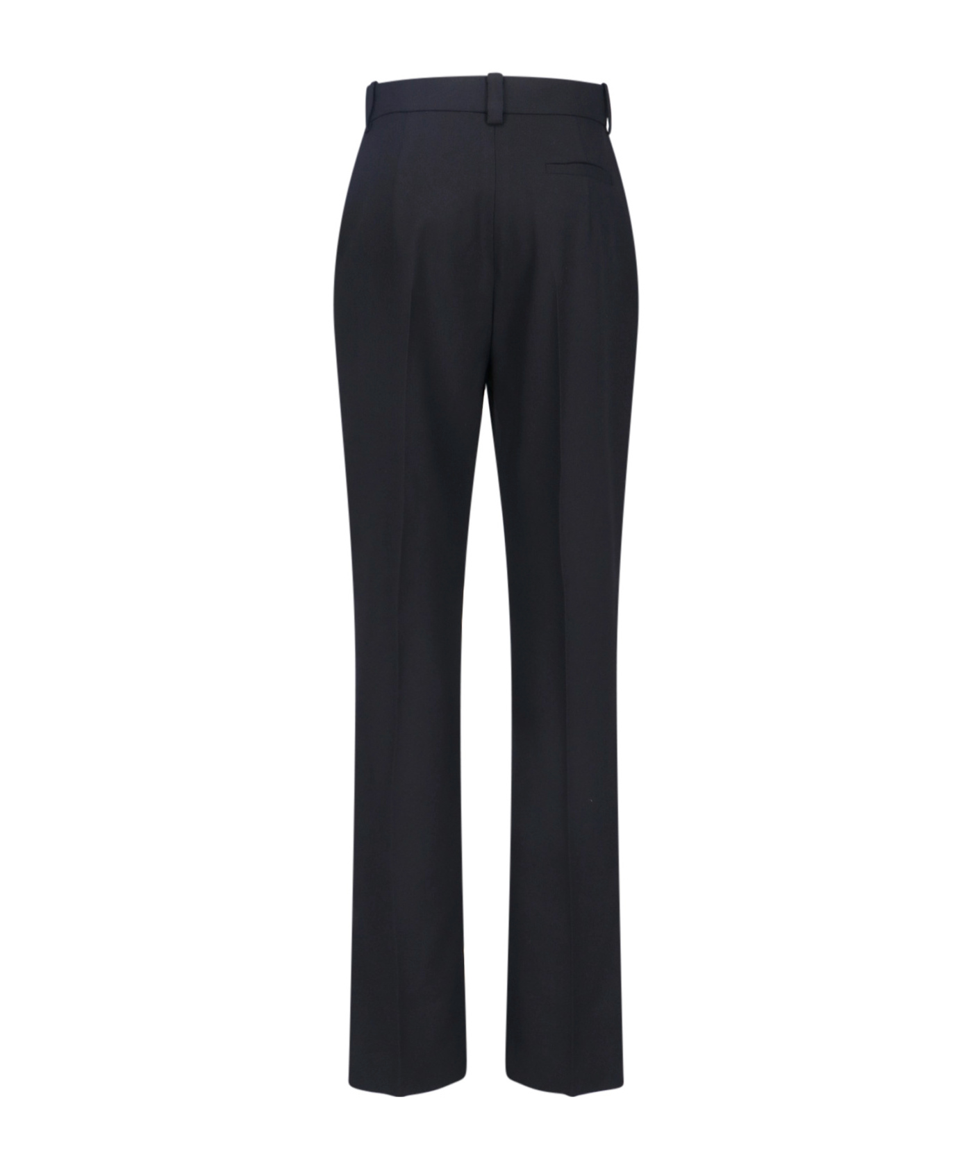 Calvin Klein Straight Leg Trousers With Belt Loops And Pockets In Black