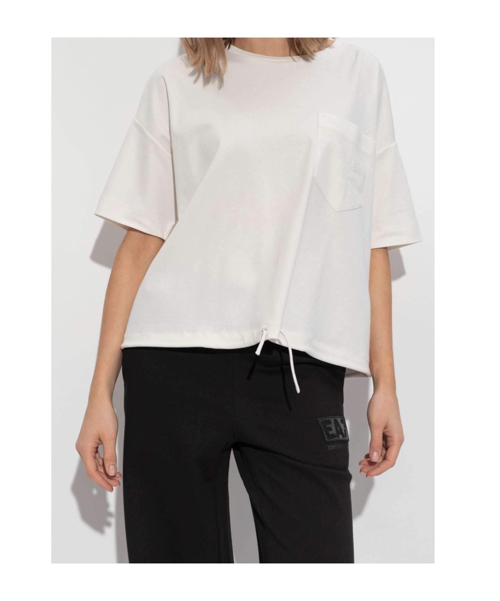 EMPORIO ARMANI LOGO-EMBELLISHED T-SHIRT