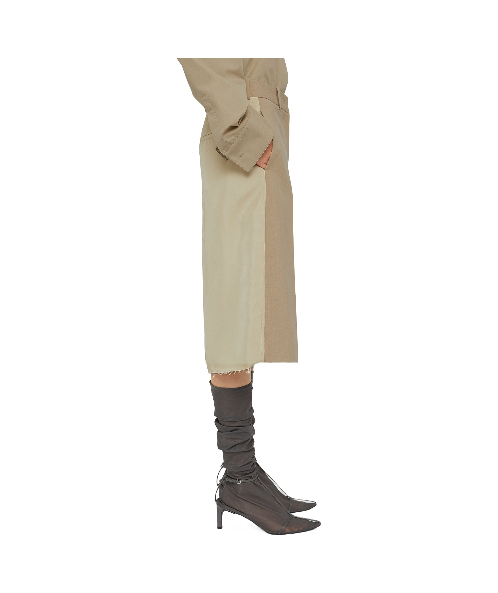 Jil Sander Wool Tailored Bermuda Shorts In Nude