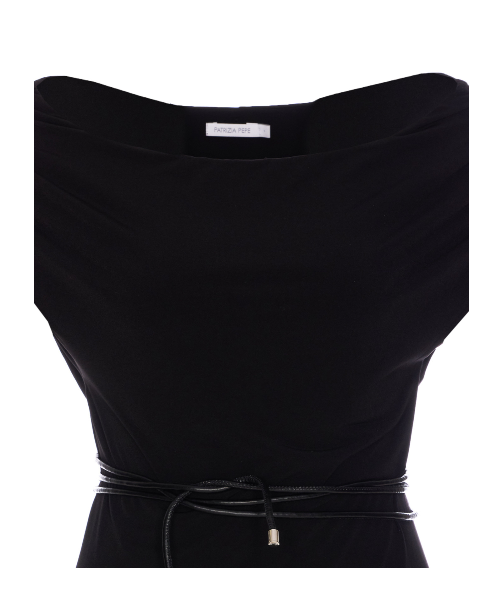 Patrizia Pepe Belted Midi Dress In Black