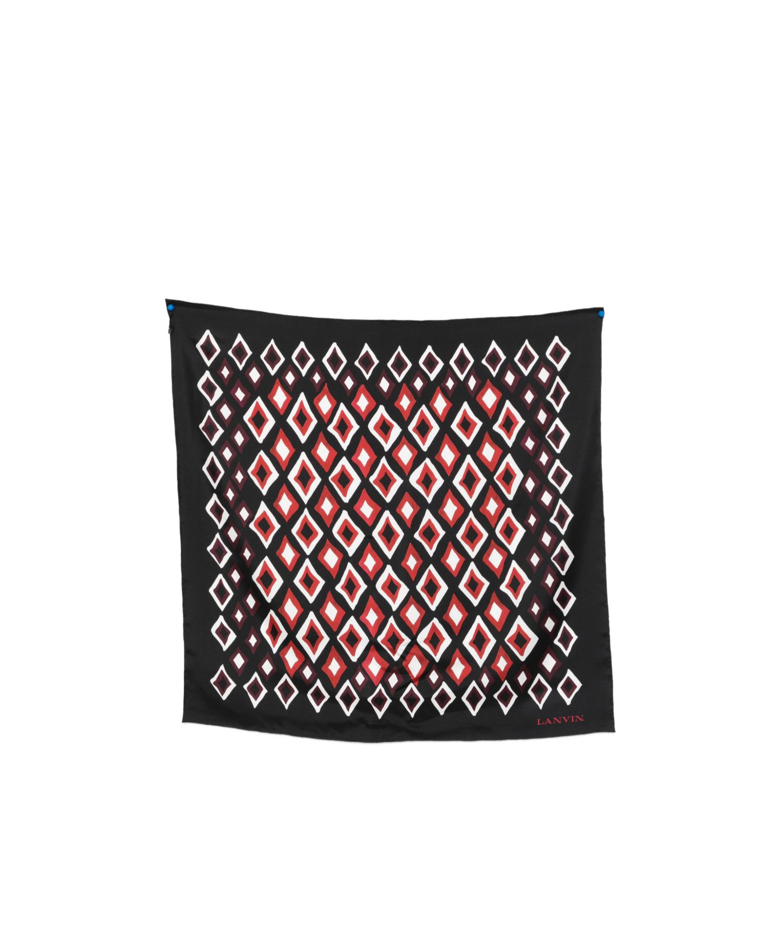 Lanvin Geometric Square Scarf Diamond Motif In Multi