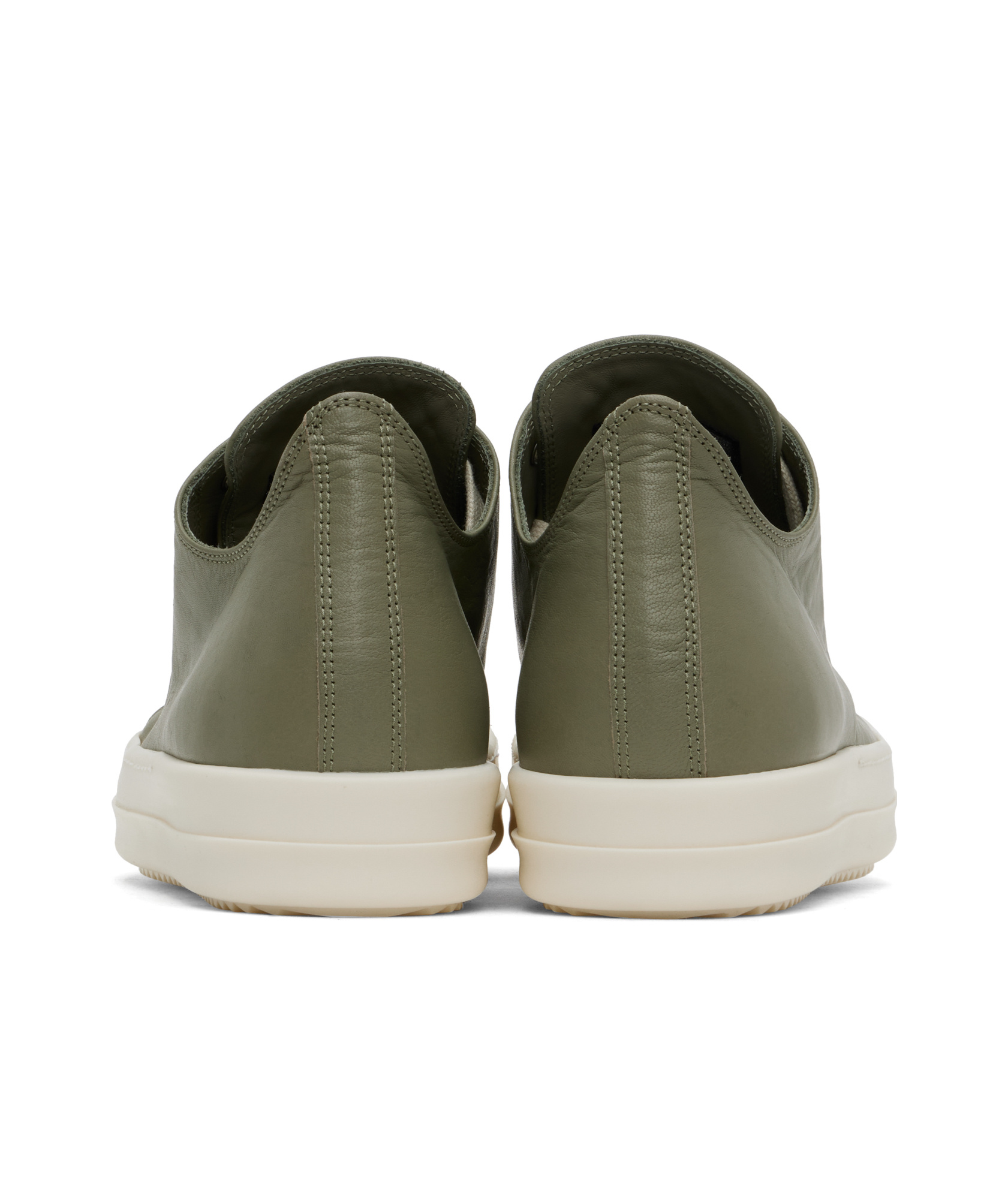 Rick Owens Round Head Low-cut Sneakers In White