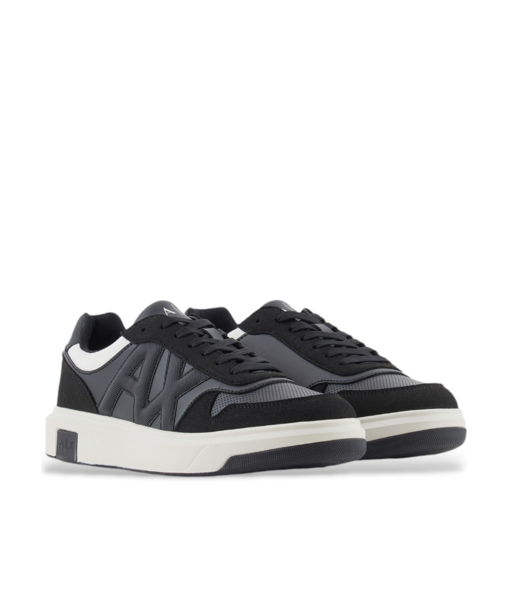 Armani Exchange Two-tone Sneakers In Black