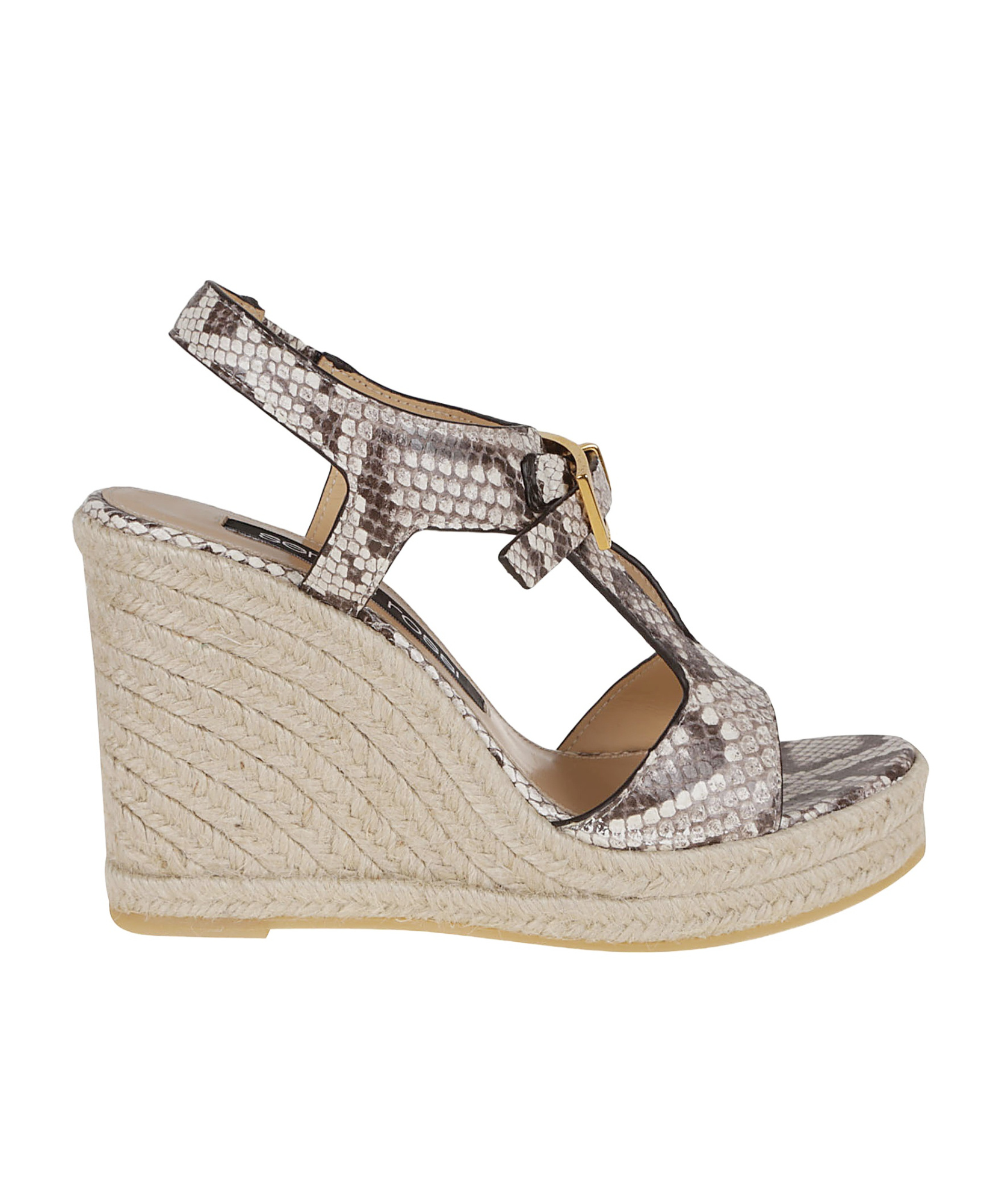 Sergio Rossi Sr Nora Sandals With Distinctive Buckle In Nude