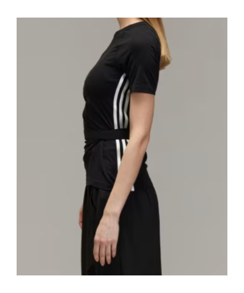 Y-3 3-striped Drawstring T-shirt In Multi