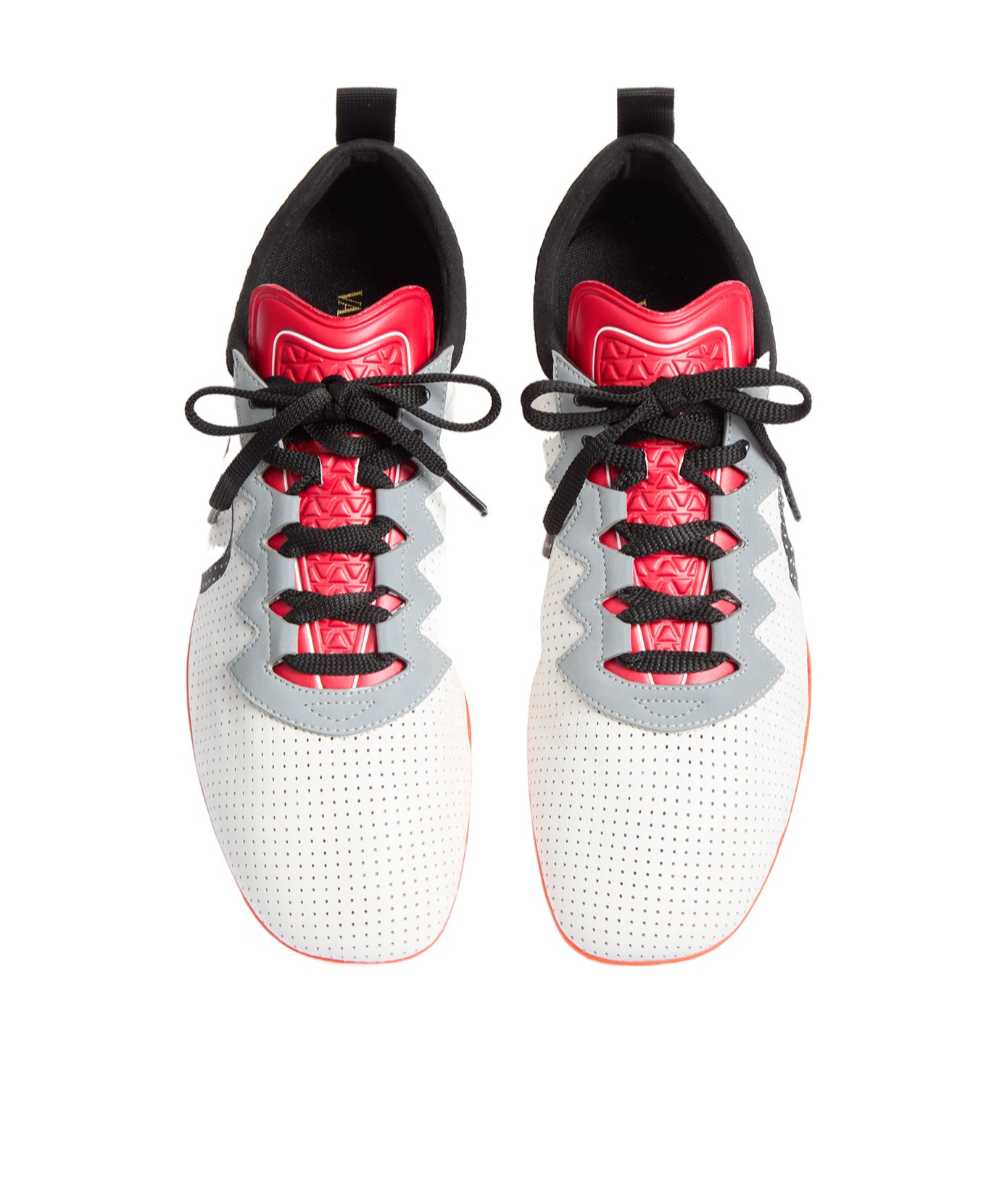 Valentino Garavani White Sneakers With Asymmetric Toe And Vlogo Detail On The Side In Tech Fabric Ma In White