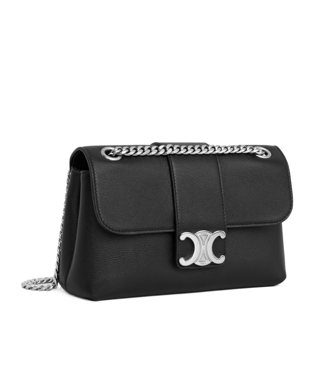 Celine Ten Victoire Small Shoulder Bag In Black