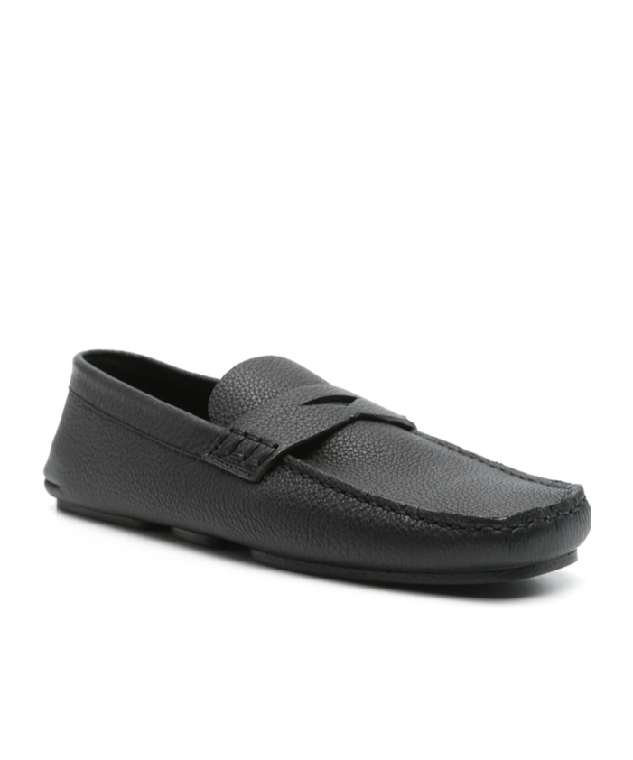 Khaite Billy Leather Penny Loafer In Black