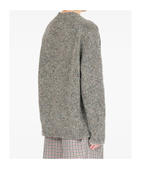 Maison Margiela Textured Button-up Cardigan In Gray