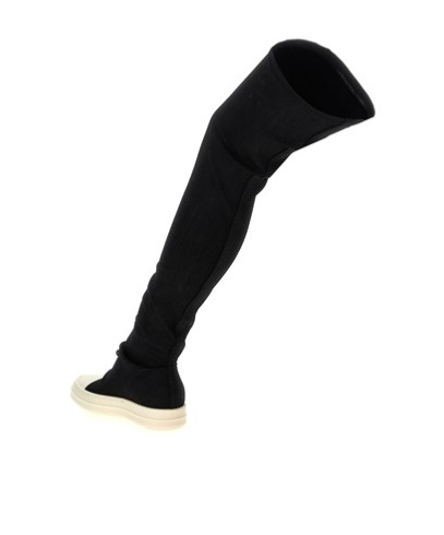 Rick Owens Drkshdw Round Toe Boots In Black