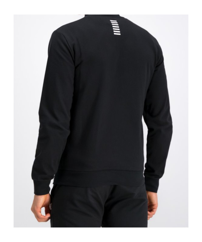 Ea7 Logo-print Zipped Jacket In Black