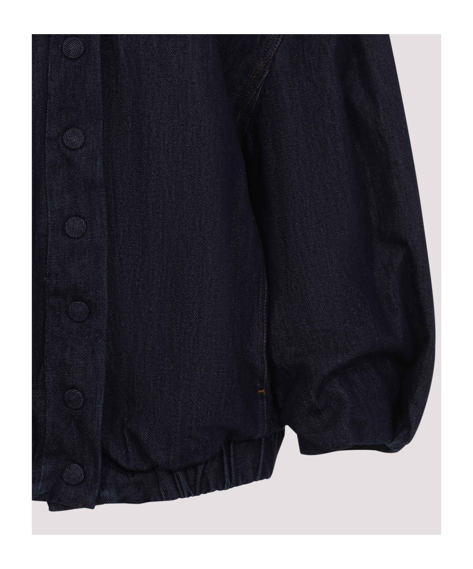 Dries Van Noten Voles Denim Jacket Puffed Sleeves In Black