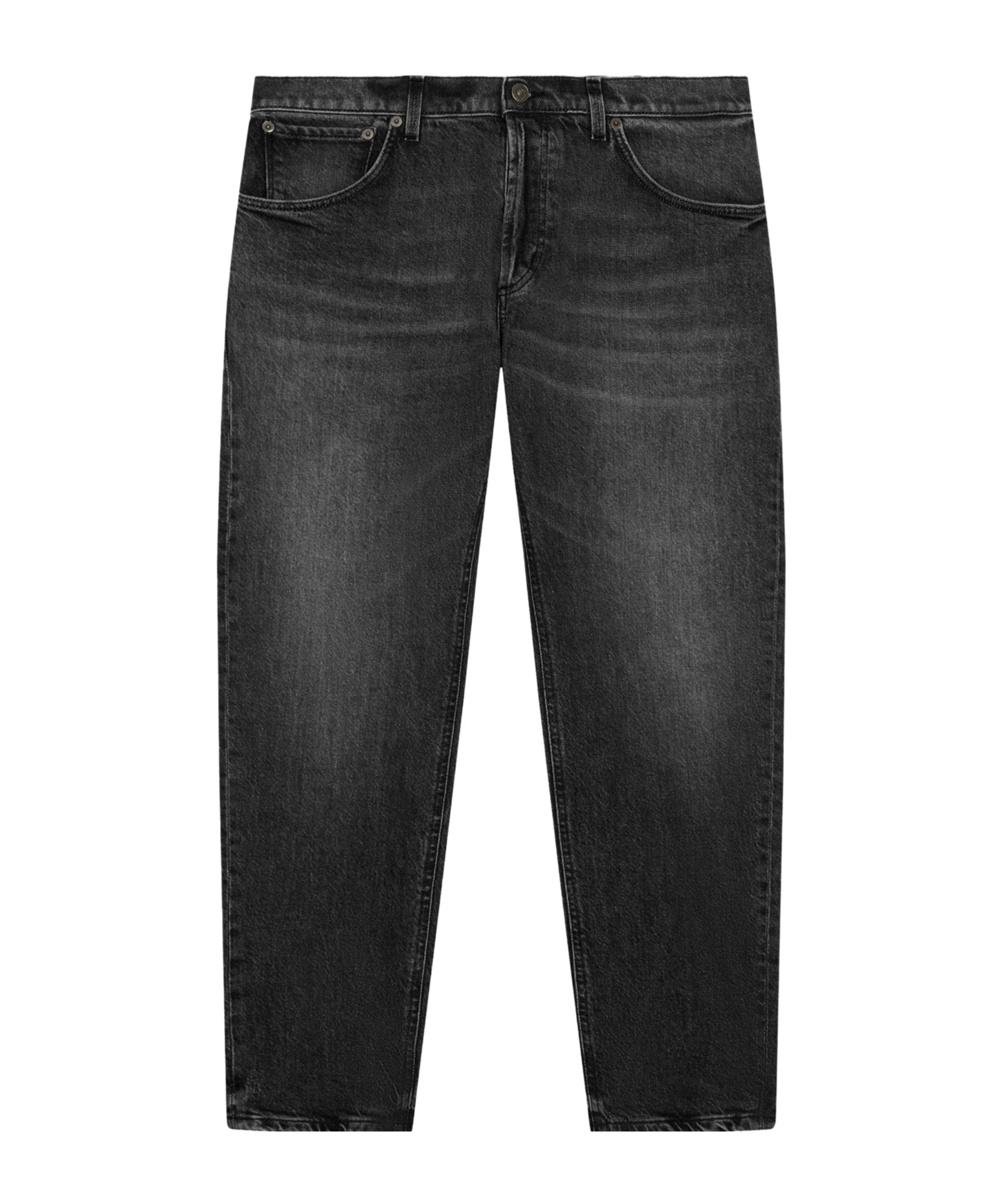 Dondup Vintage Black Wash Carrot Fit Jeans In Black