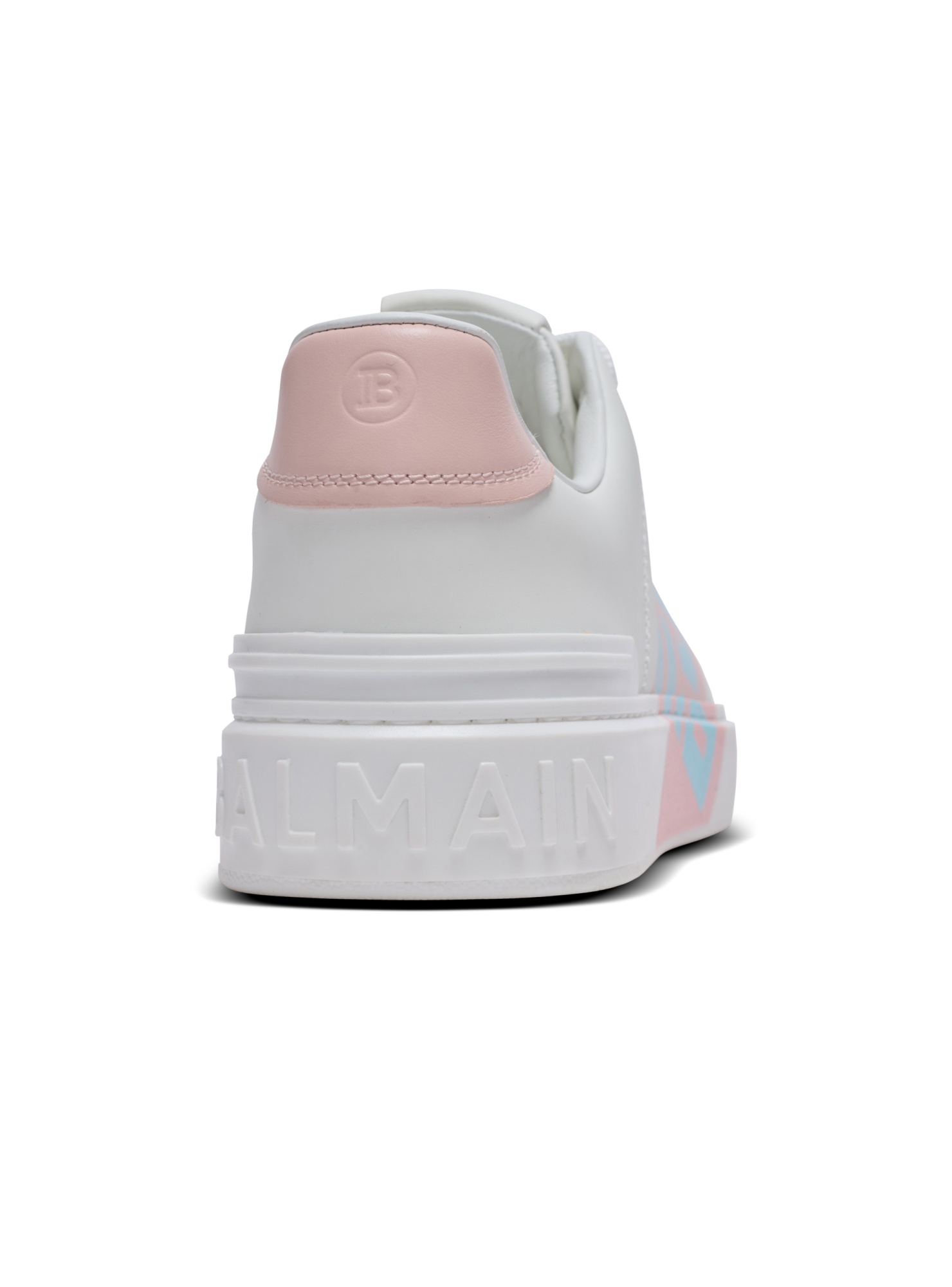 Balmain B-court Trainers In Calfskin In Multi
