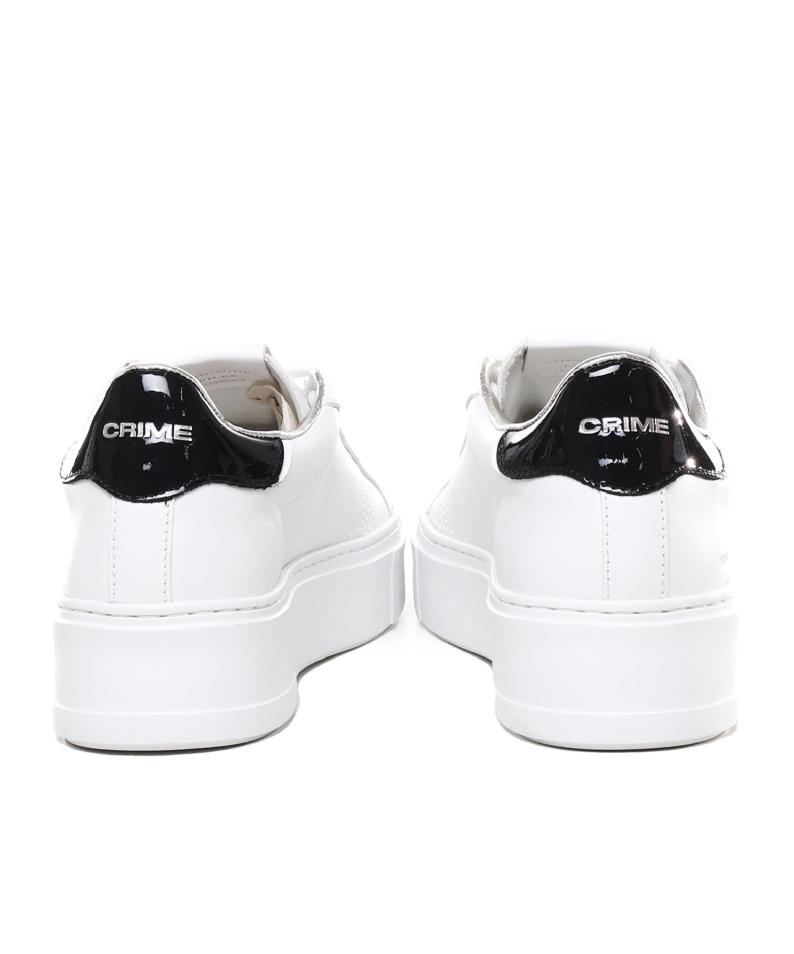 Crime London Laced Sneakers In White