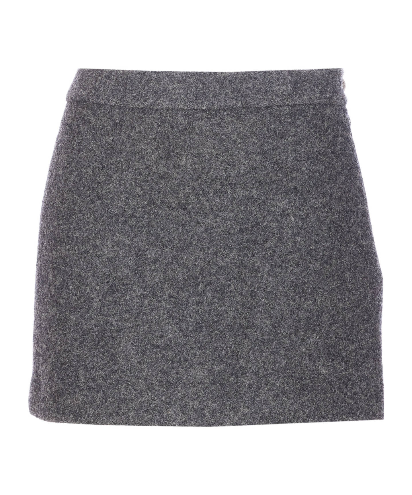 Dunst Zip Button Mini Skirt In Gray