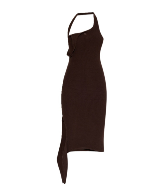 Courrèges Knit Dress In Brown