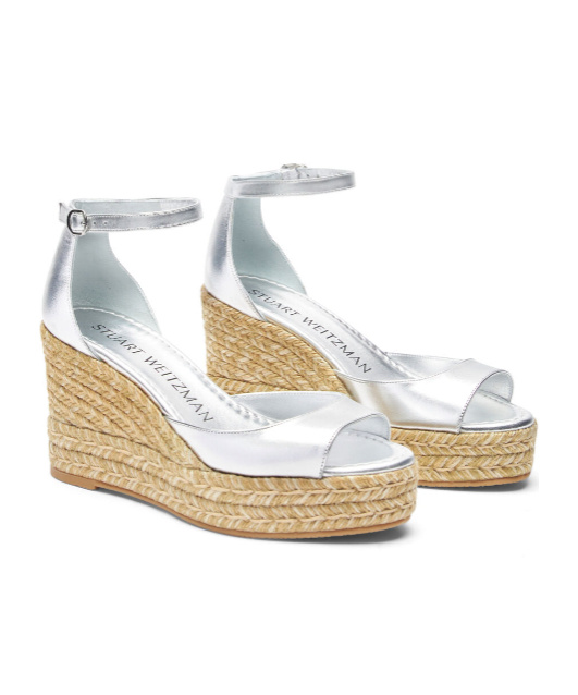 Stuart Weitzman Nudistia 90mm Espadrilles In Metallic