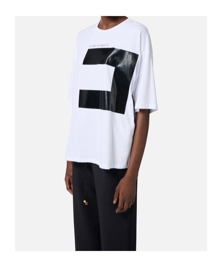 Elisabetta Franchi Short-sleeved T-shirt In White