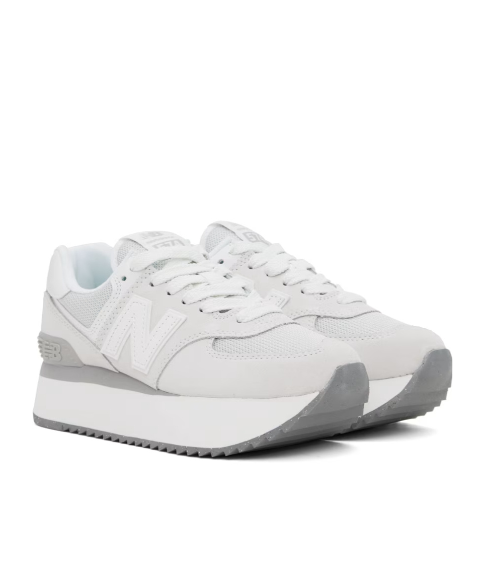 New Balance 574 Low-top Suede Sneakers In White