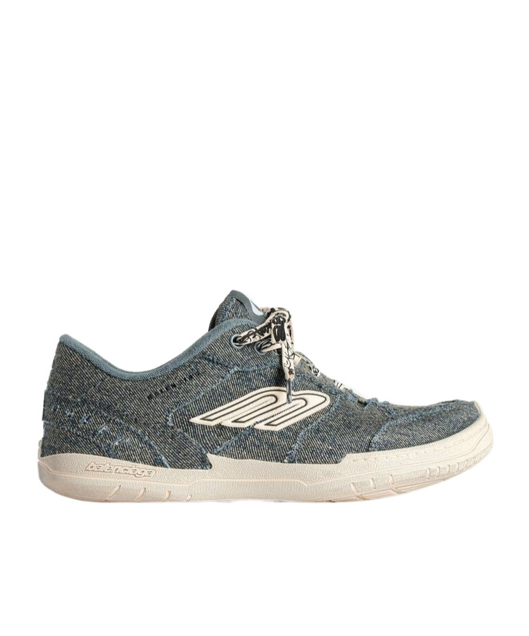 Balenciaga Women's Hamptons Denim Sneaker In Blue/off White