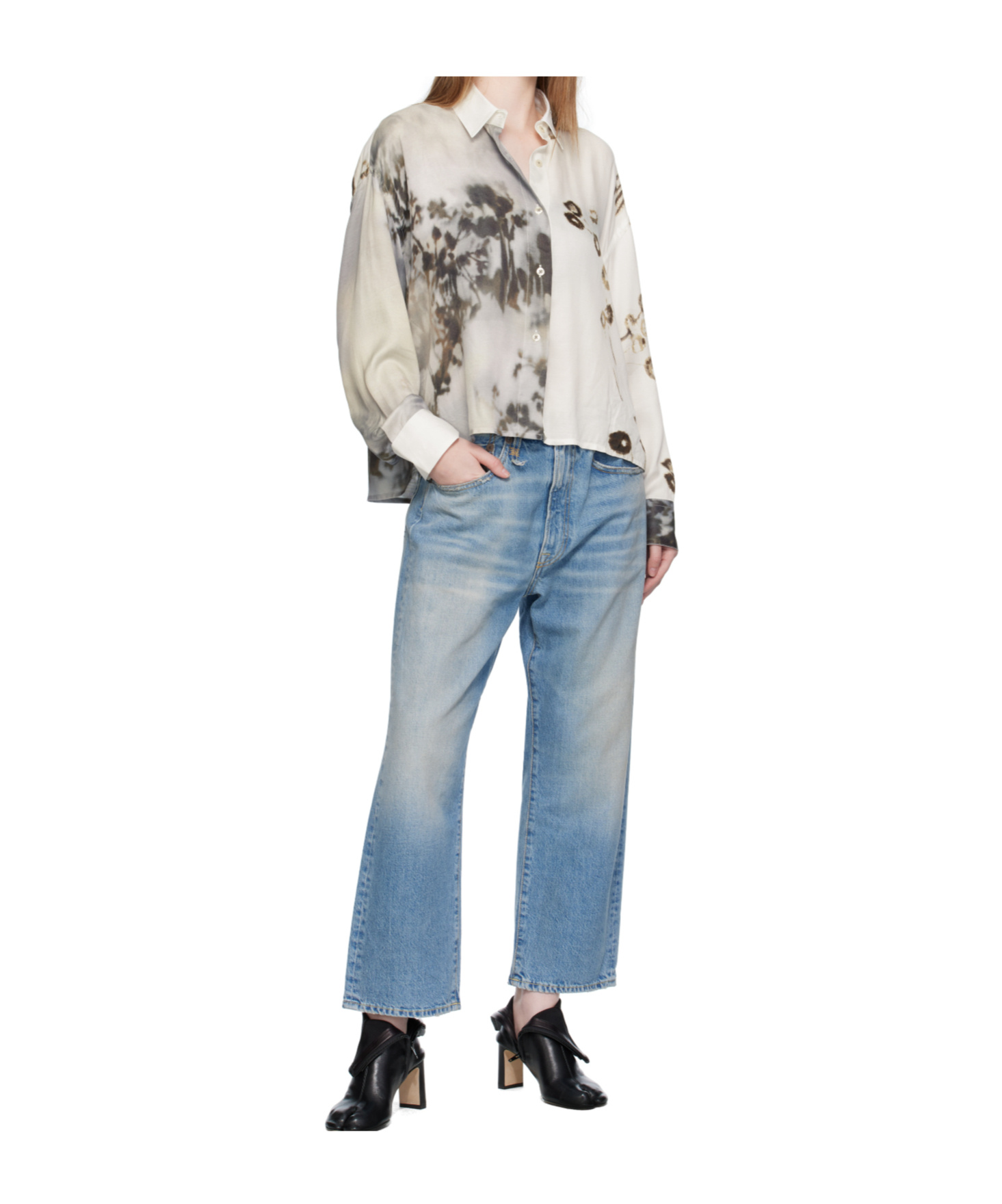 R13 X-bf Bootcut Jeans In Blue