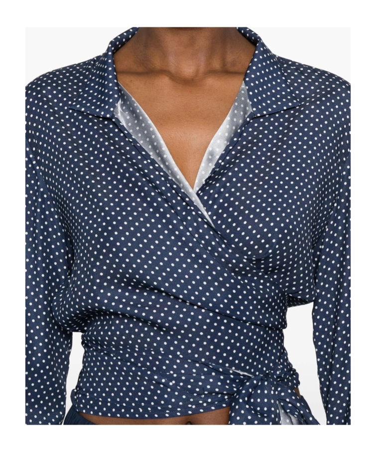 MAZZARELLI POLKA DOT PRINT BLOUSE
