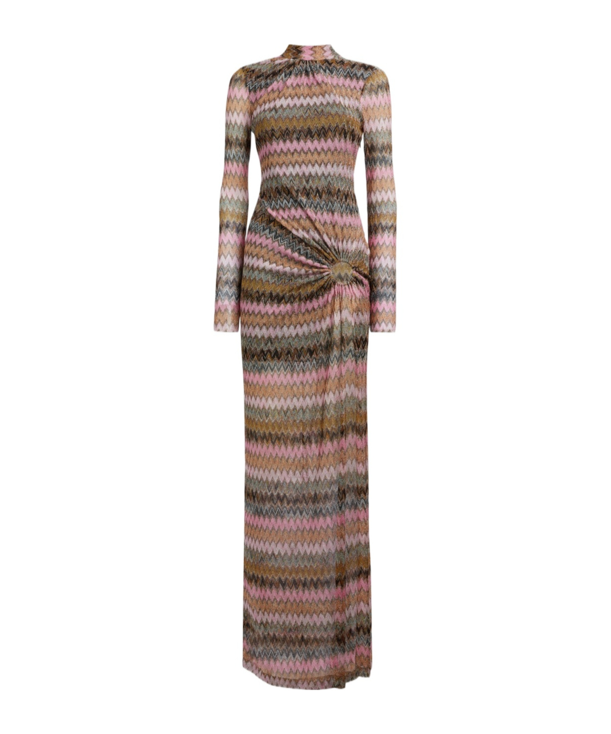 Missoni Long-sleeved Dress In Brown