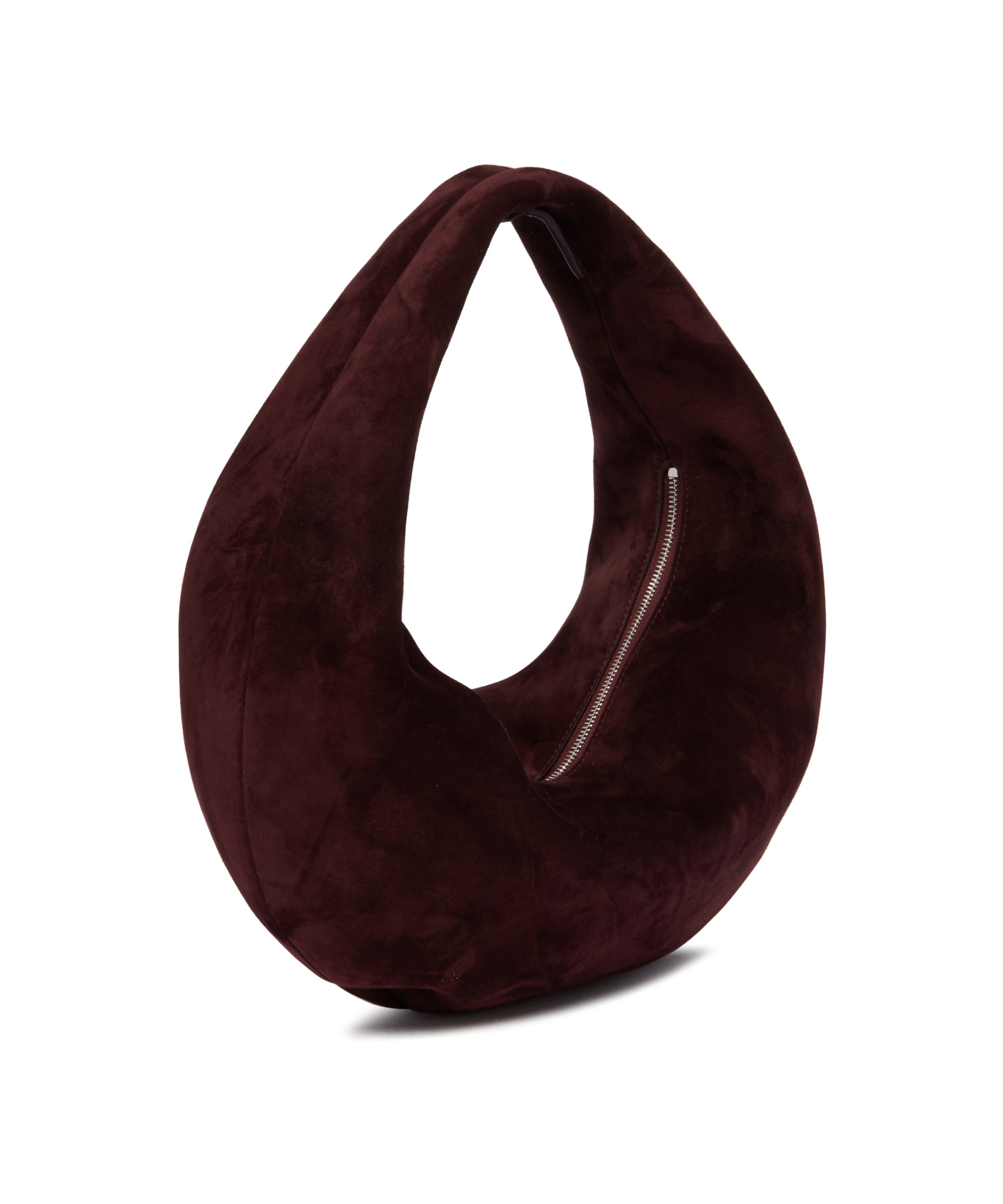 Khaite Medium Olivia Suede Hobo Bag In Brown
