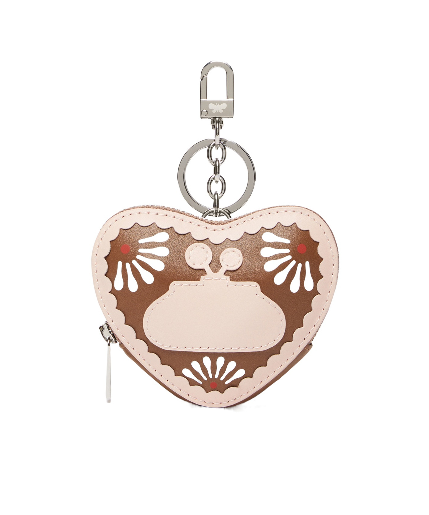 Weekend Max Mara Heart-shaped Keychain In Brown