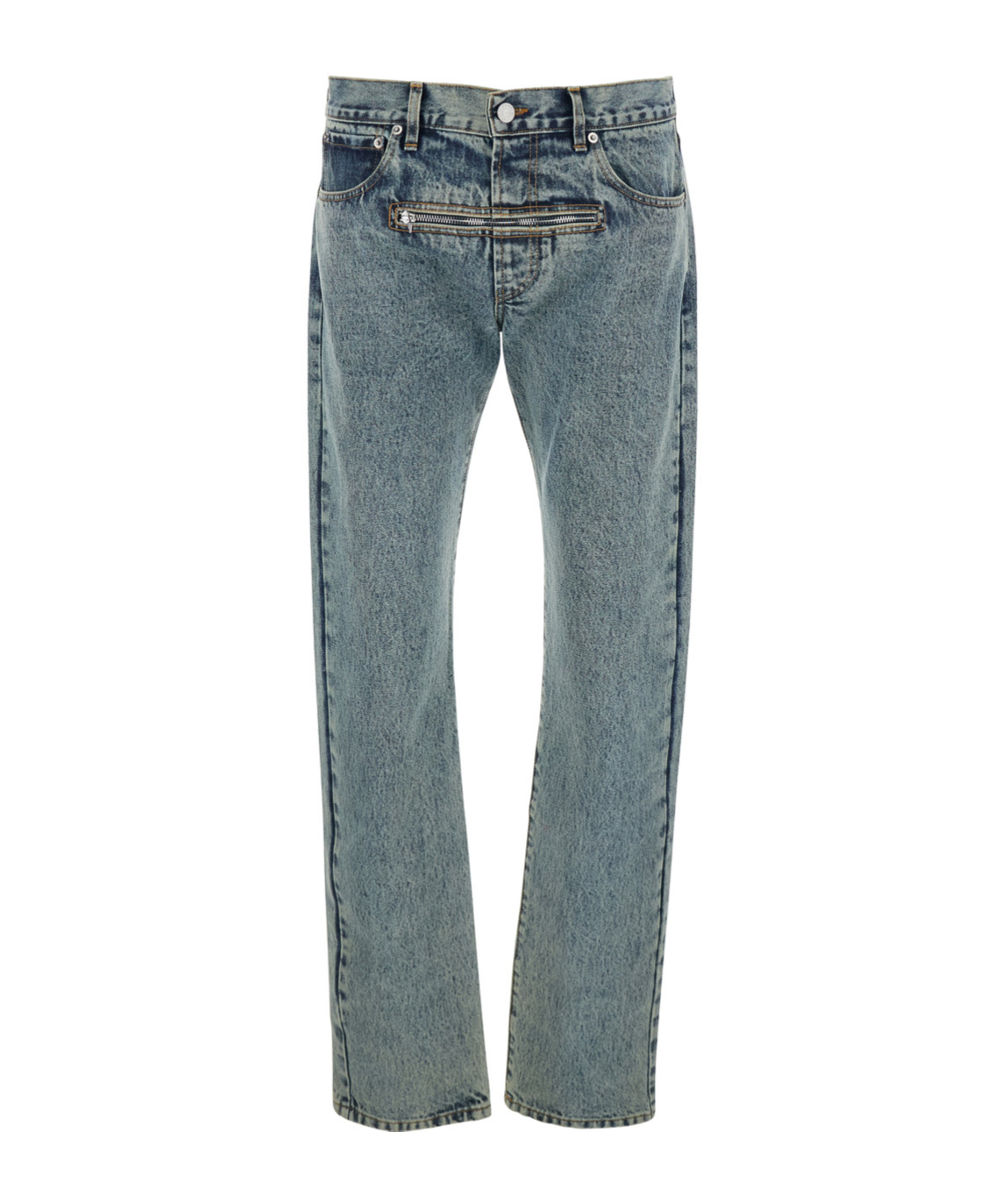 Jordanluca Zipper Jeans In Blue