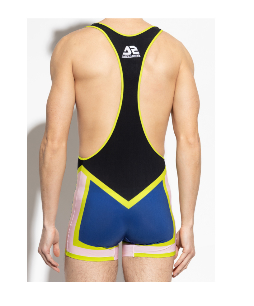 Dsquared2 Lettering One Piece Swimsuit In Black
