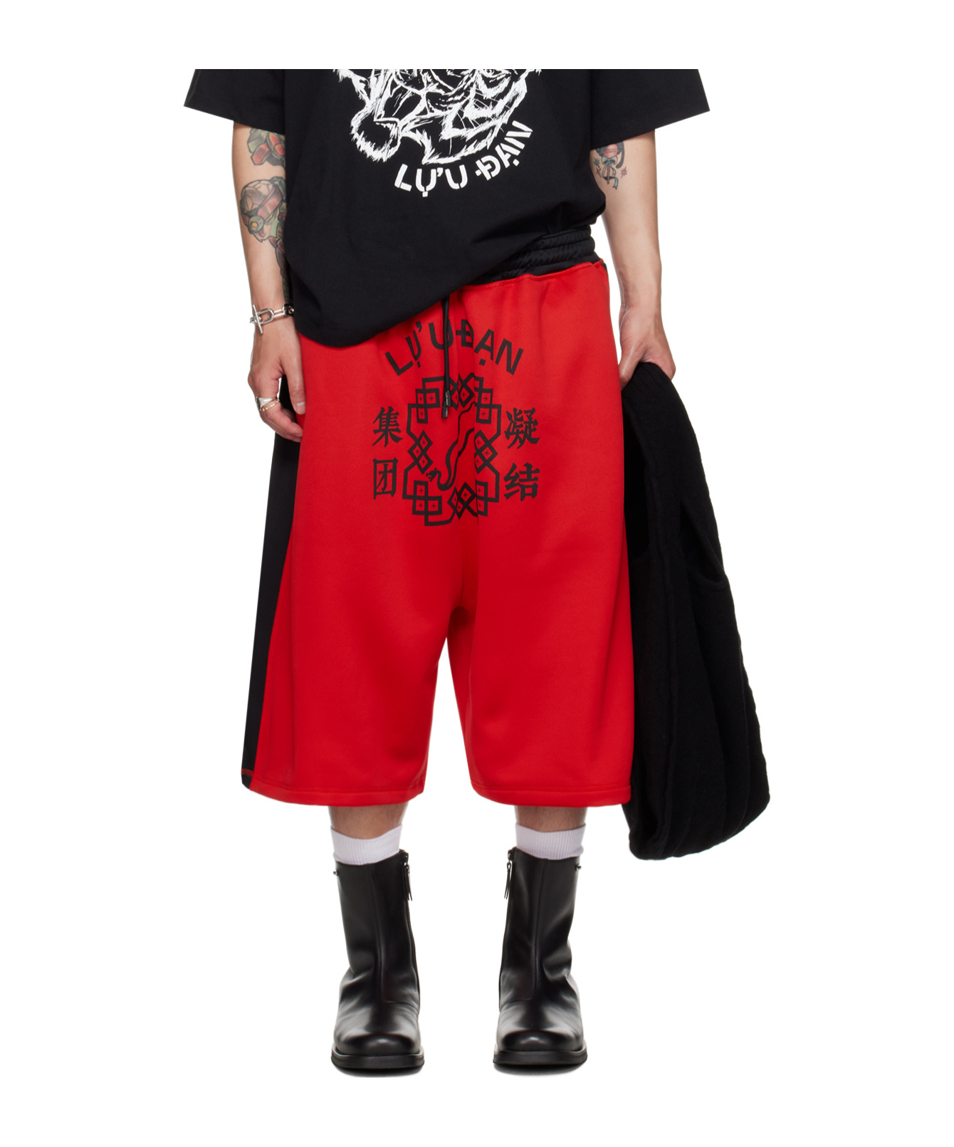 Lu'u Dan Red Clot Edition Basketball Shorts In Red