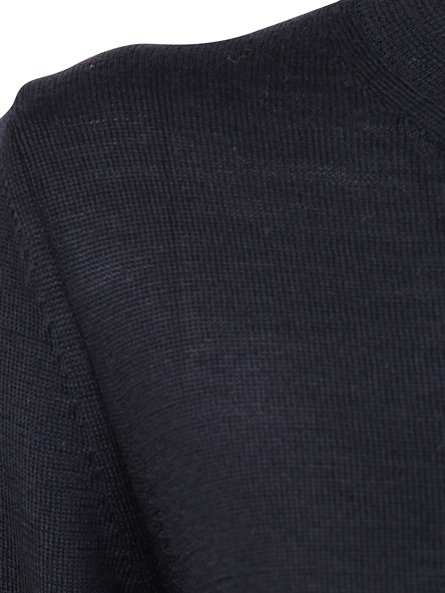 Comme Des Garçons Ribbed Hem Long Sleeve Crew Neck Cardigan In Blue