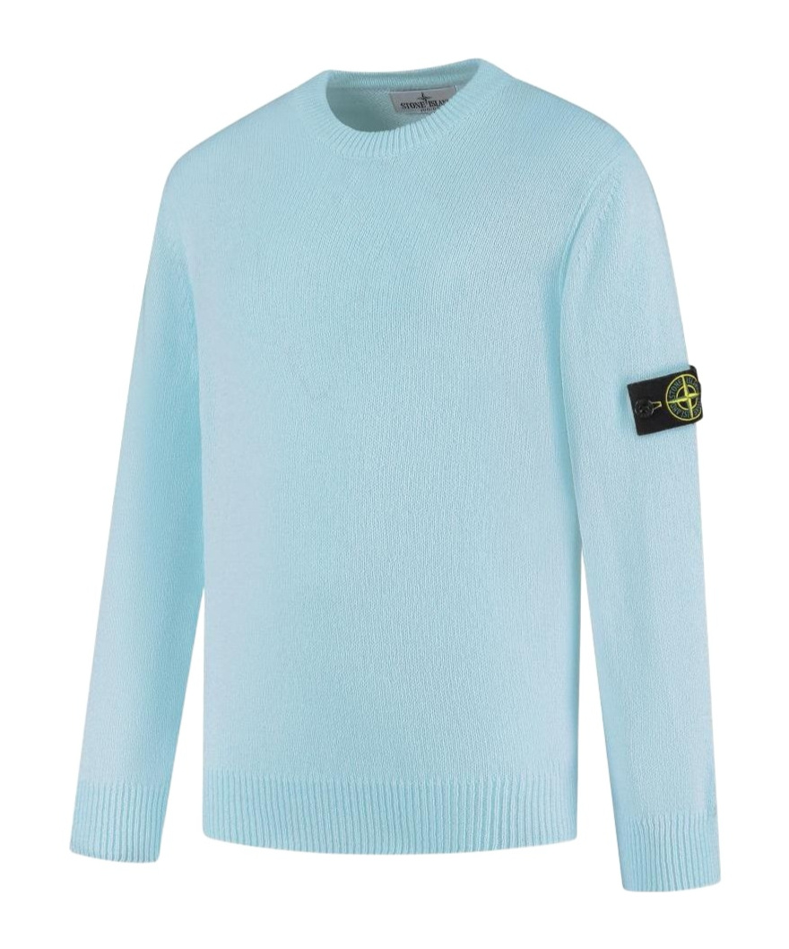 Stone Island Crew Neck Sweater In Sky Blue