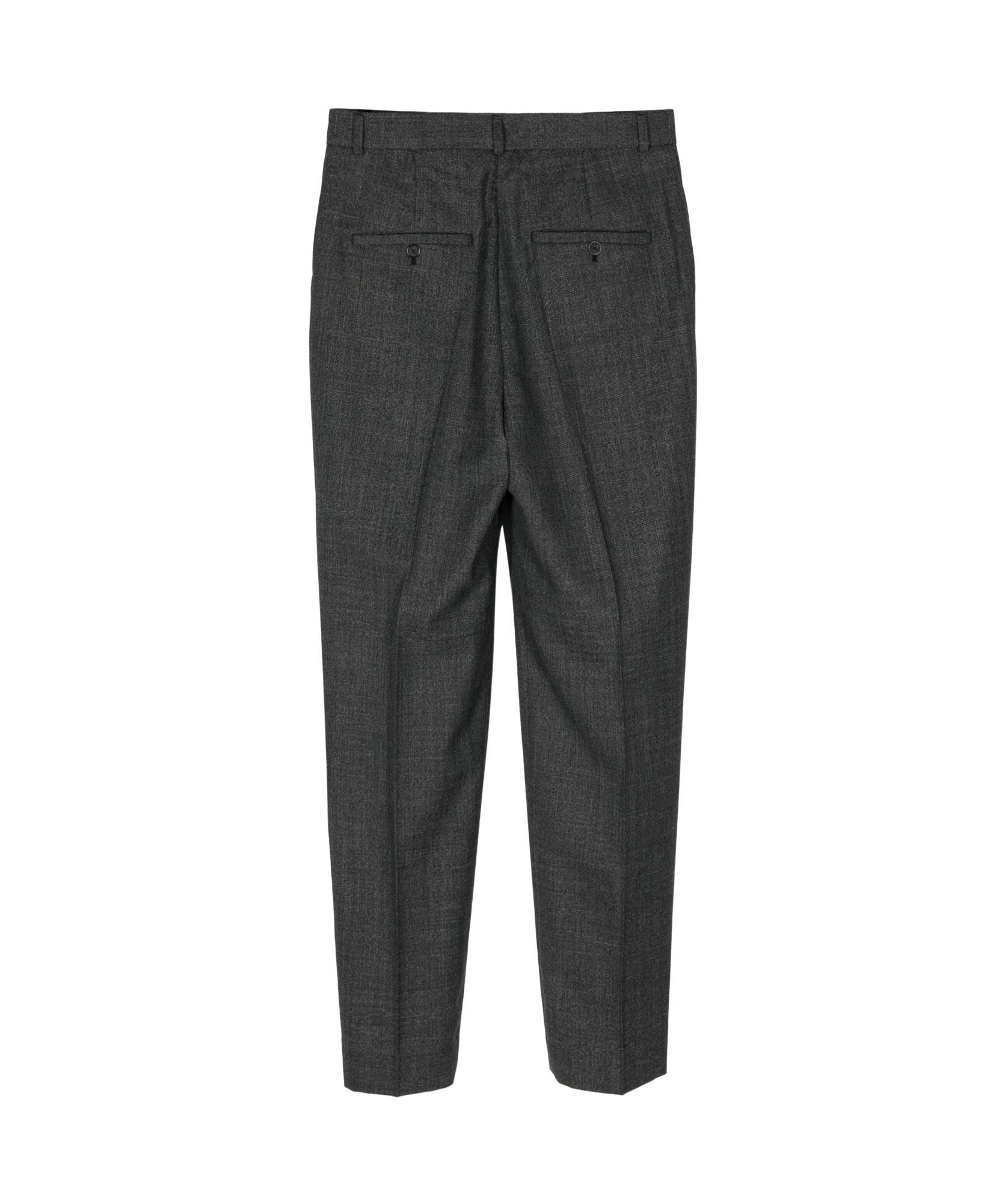 Totême Mélange-effect Tailored Trousers In Black