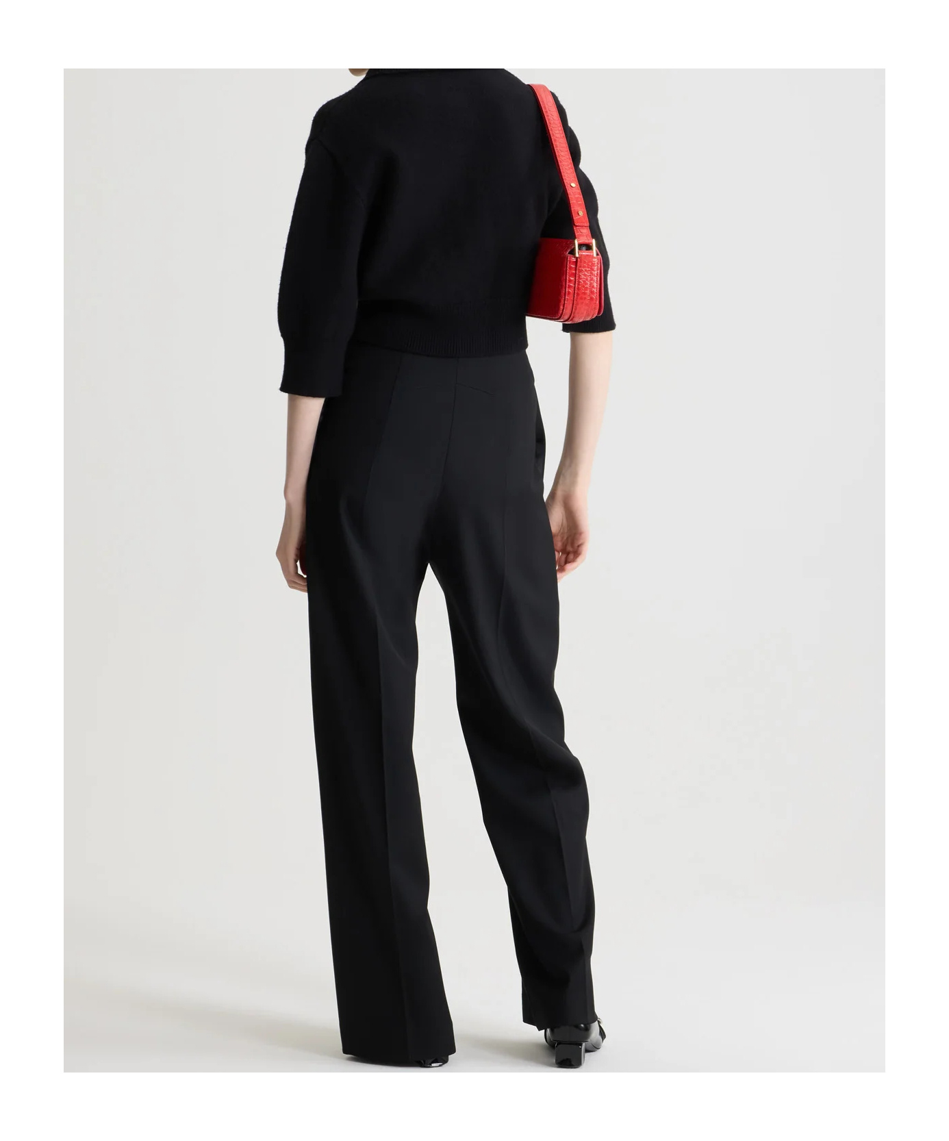 Patou Buttoned-up Wool Cardigan In Black