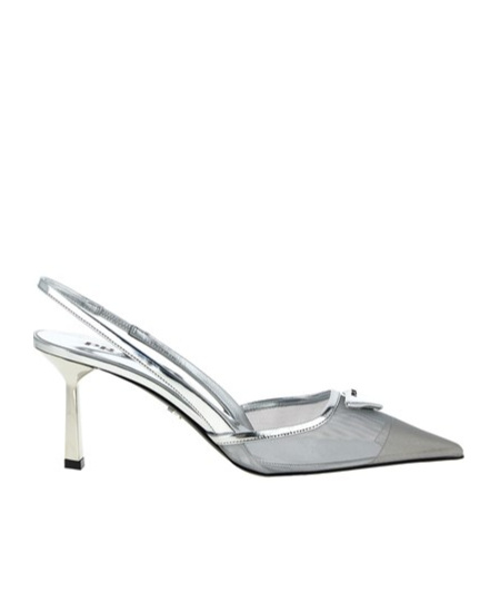 Prada Mesh-panelled Slingback Pumps In Multi