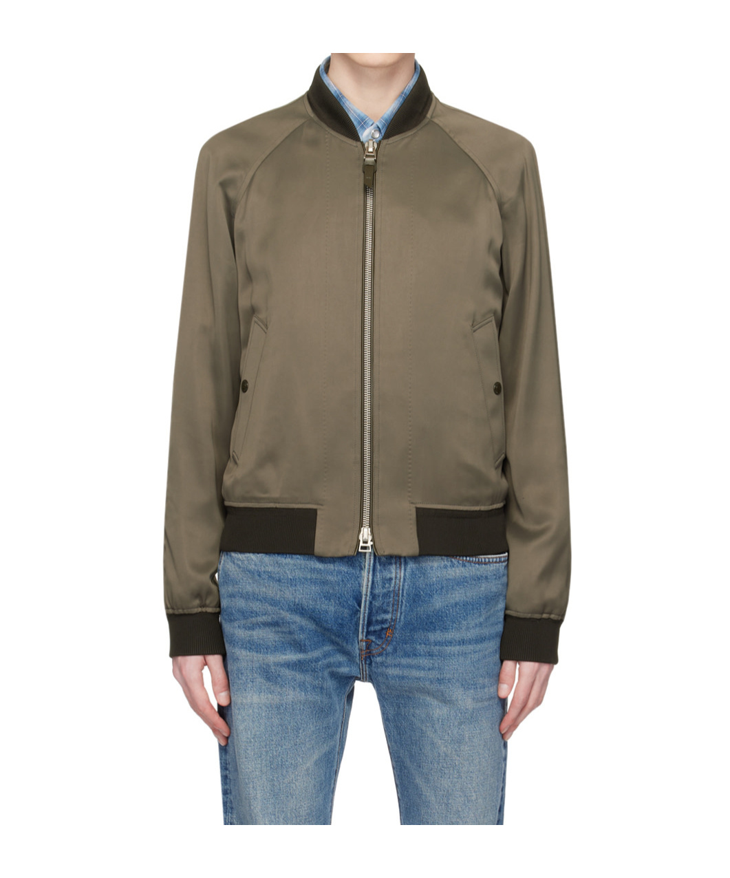 Tom Ford Long Sleeve Casual Jacket In Brown