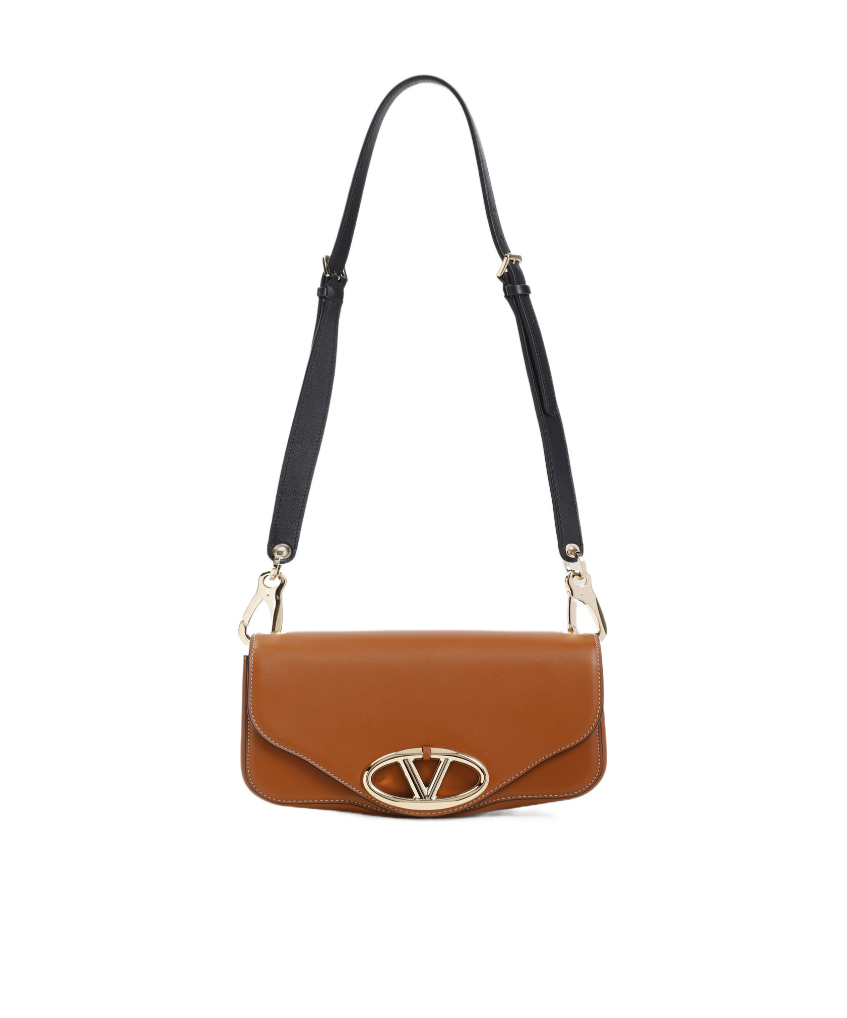 Valentino Logo 1 Small Shoulder Bag In Brown