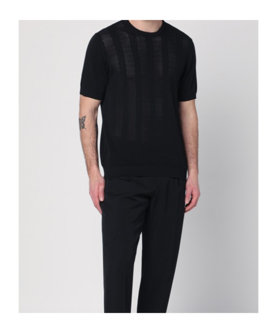 Drumohr Round Neck Sweater In Black