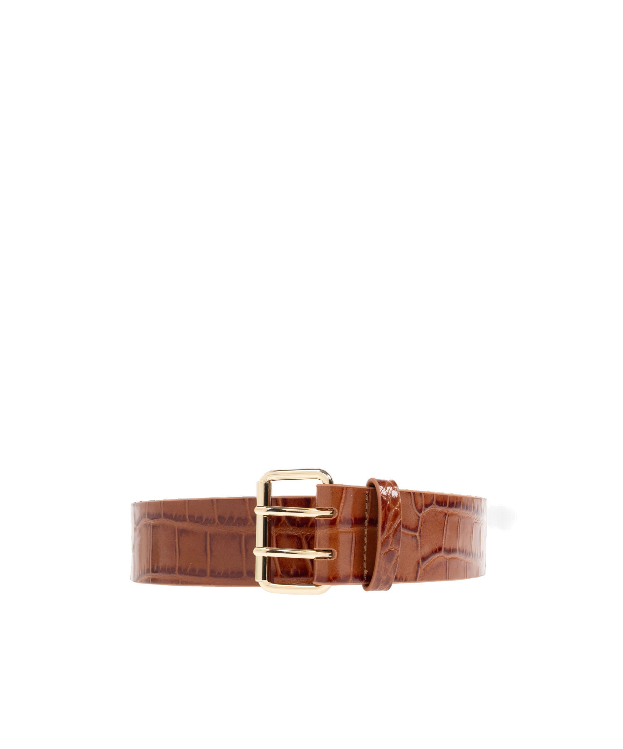 Shop Anine Bing Leather Belt In Brown