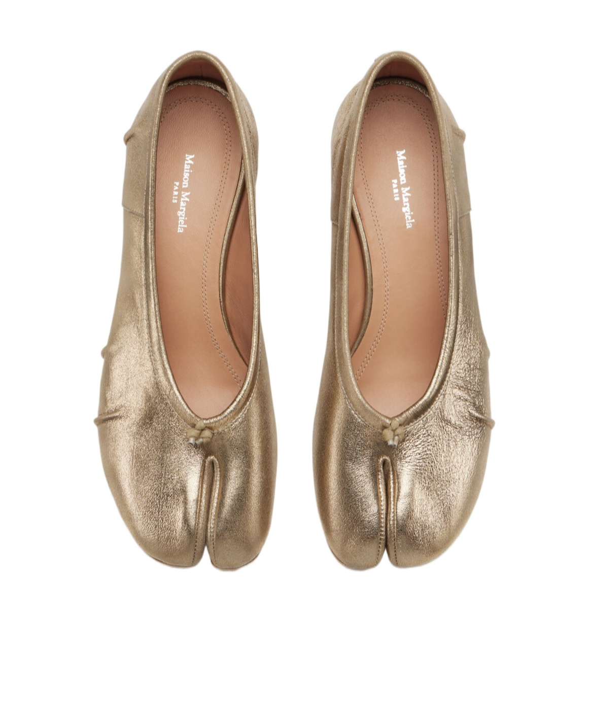 Maison Margiela Tabi Pumps In Gold