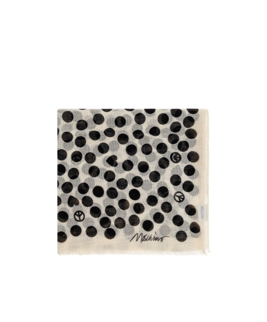 Moschino Polka-dot Pattern Scarf In White