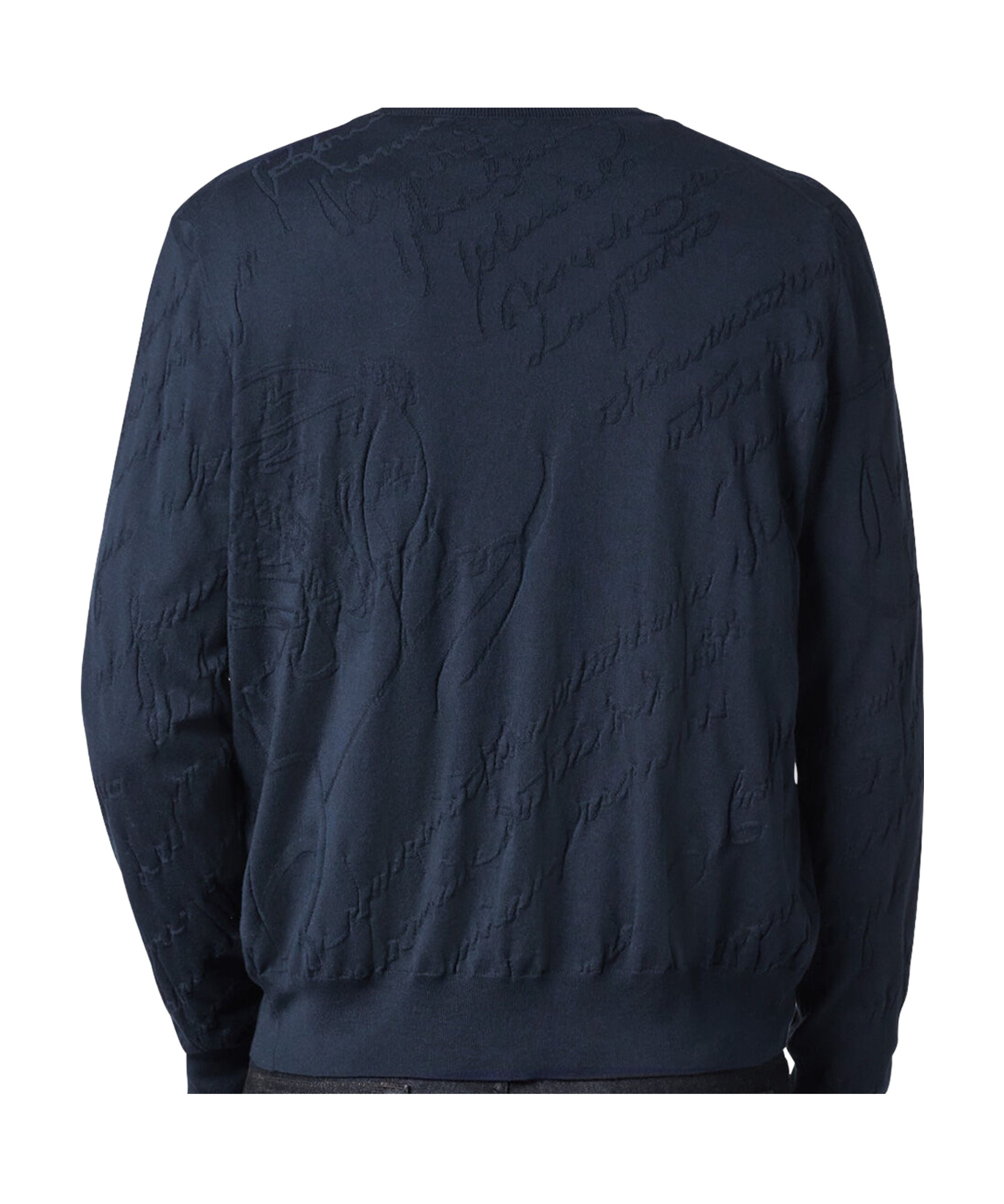 Berluti Long-sleeved Knitted Cardigan In Blue