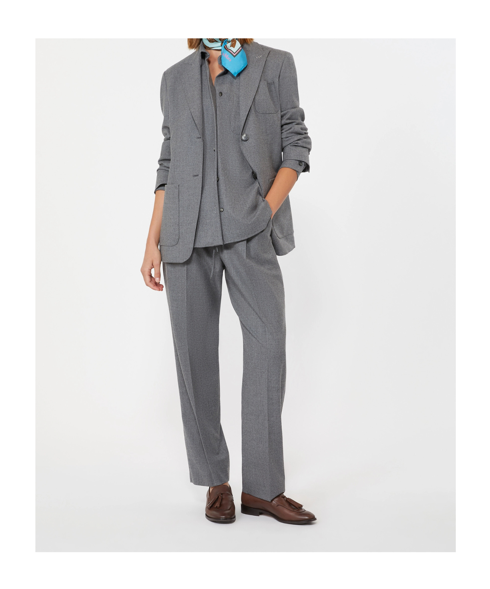 Max Mara Pleated-front Drawstring Trousers In Neutral