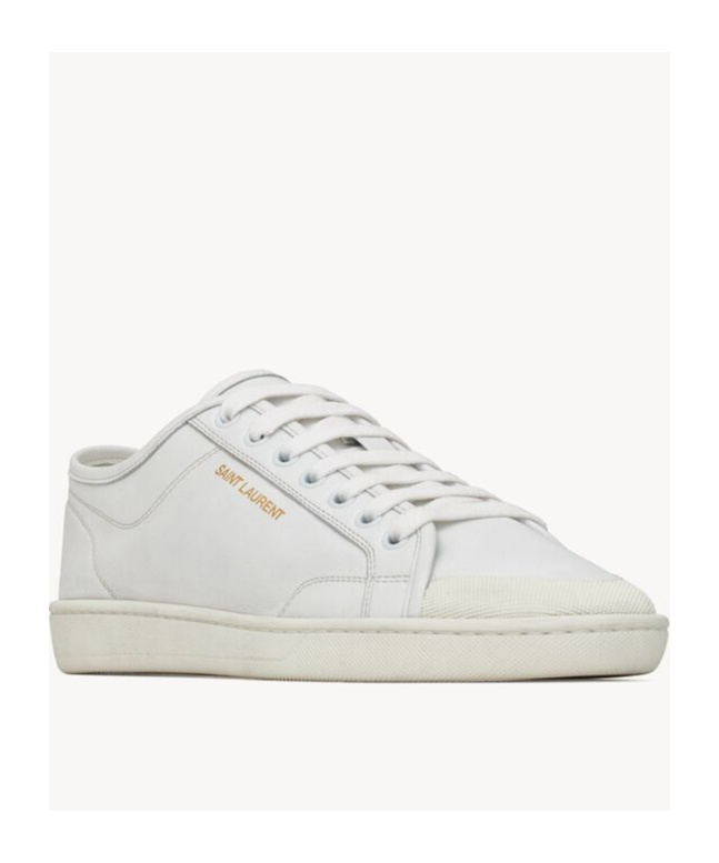 Saint Laurent Round Head Low-cut Casual Shoes In White